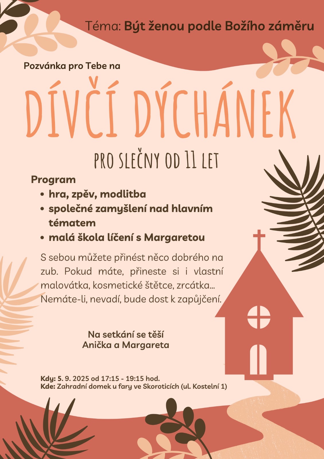 Dívčí dýchánek pro slečny od 11 let 5.9.25